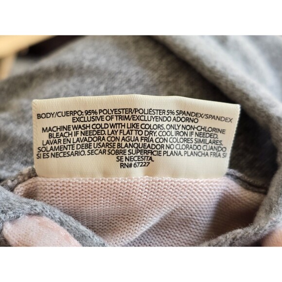 Bobbie Brooks Women Large Pink Gray Long Sleeve Hoodie Pullover Sweatshirt - Picture 10 of 10